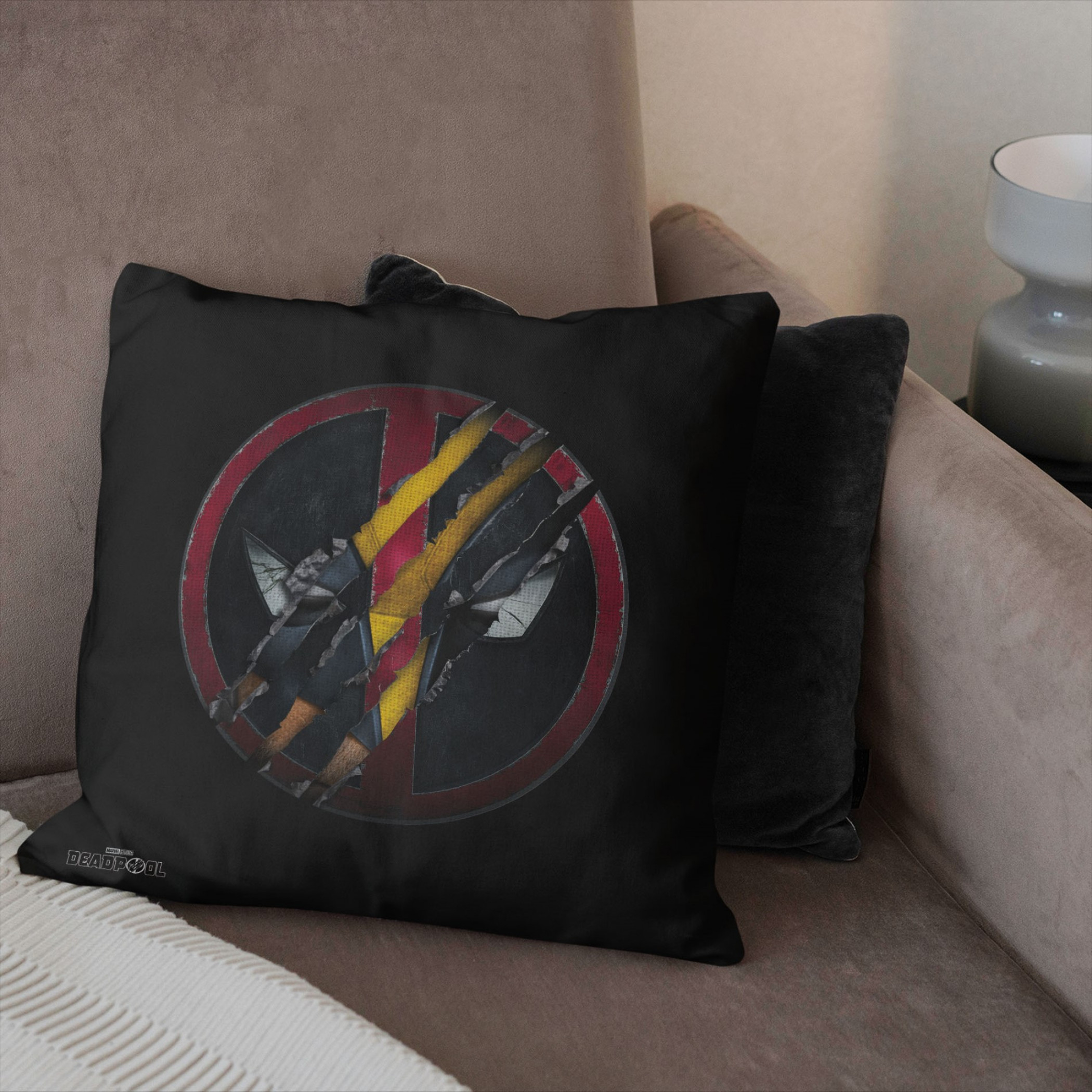 Deadpool & Wolverine Swipe Through Printed 18" Throw Pillow